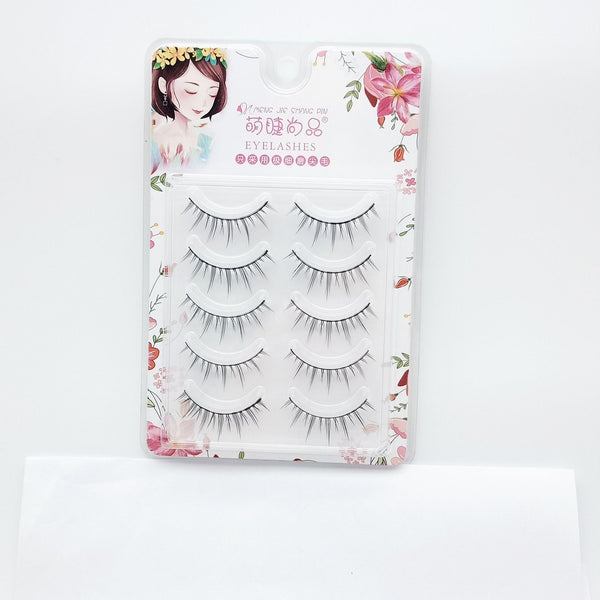 Five Pairs Of Grinding Pointed False Eyelashes Three-dimensional