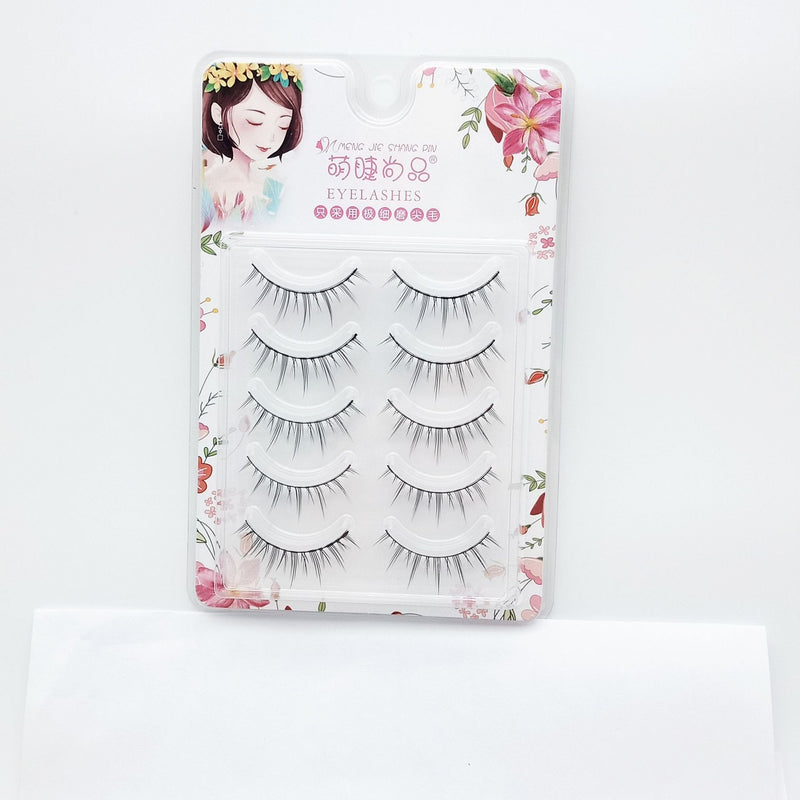 Five Pairs Of Grinding Pointed False Eyelashes Three-dimensional