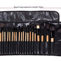 24 PCs Makeup Brush With Horse Hair Black Wood Color Makeup Full Set