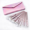10 long rod thumbprint makeup brushes