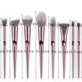 10 long rod thumbprint makeup brushes
