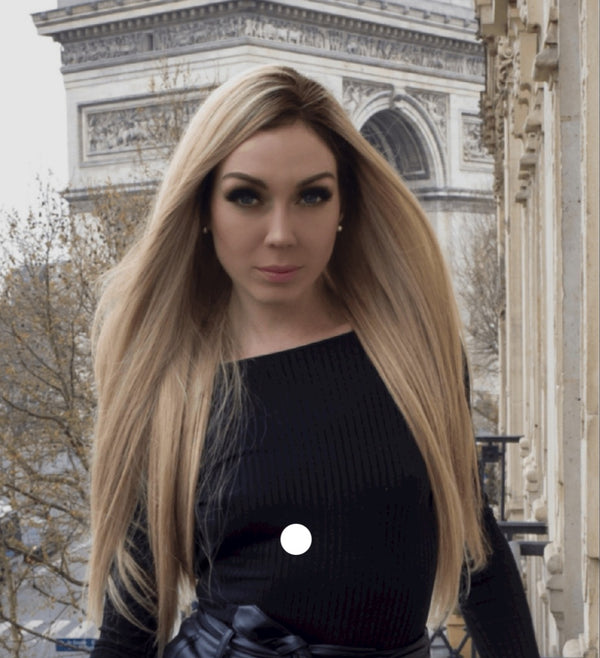 Perruque humaine blonde